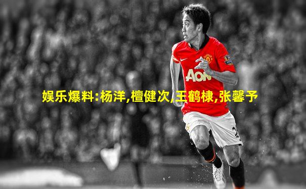 娱乐爆料:杨洋,檀健次,王鹤棣,张馨予